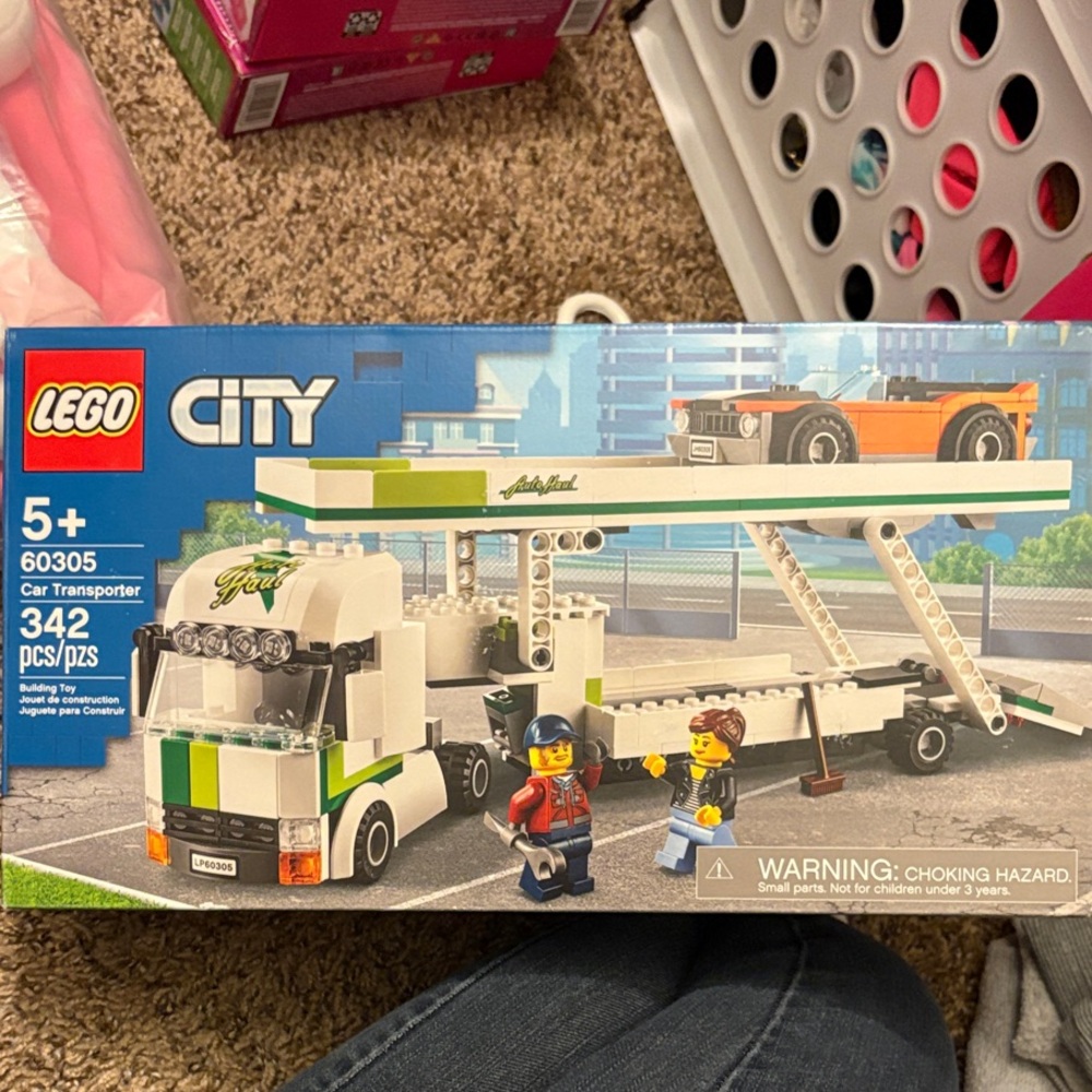LEGO City Green and White Car Transporter Set